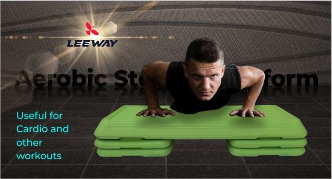 Aerobic step platform for multiple workout - Leeway Fitness
