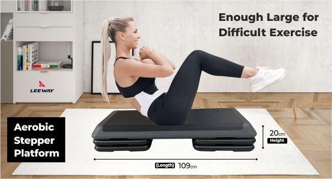Aerobic Stepper with Large Top - Leeway Fitness