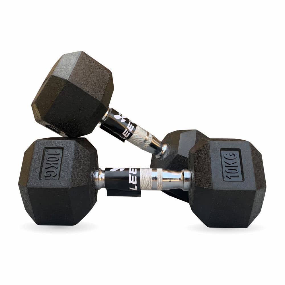 Hex Rubber Dumbbells Leeway
