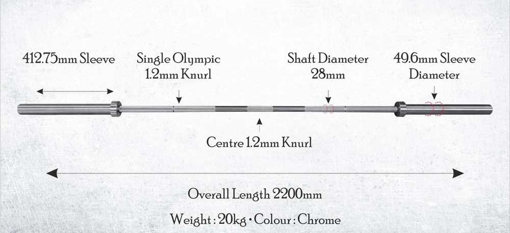 Squat bar Dimension - Leeway Fitness Squat bar Dimension - Leeway Fitness