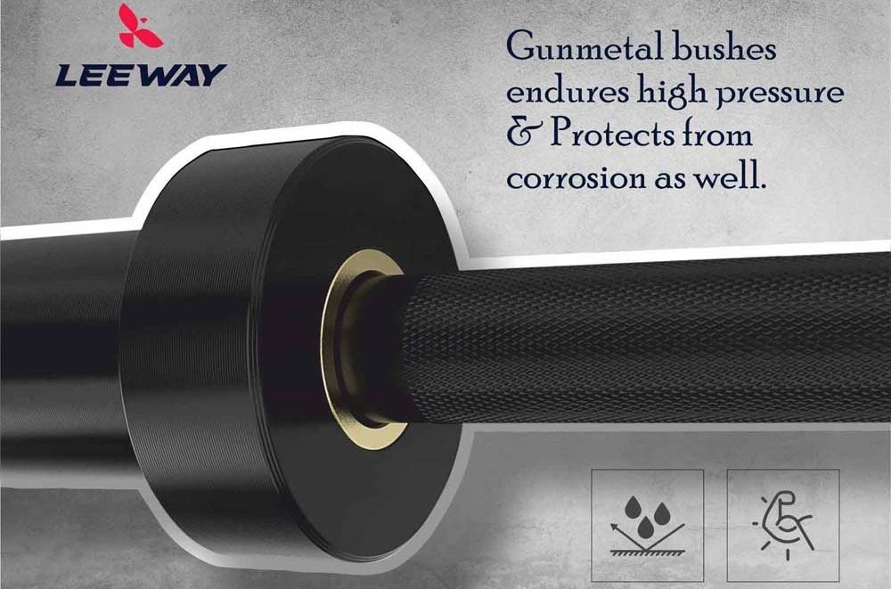 Barbell with Gunmetal Bush - Leeway Fitness Barbell with Gunmetal Bush - Leeway Fitness