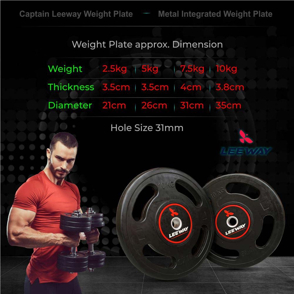 fitness equipment weight plate dimension